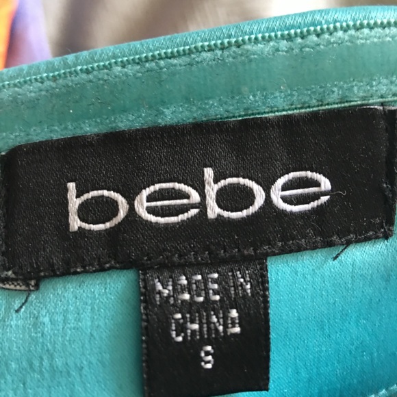 Teal and Blue Strapless Dress - Picture 3 of 4